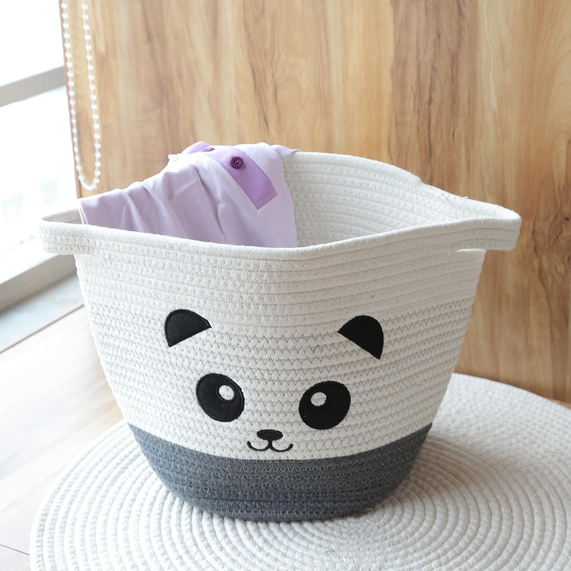 The Better Home Polyester Cotton Basket For Storage (24 * 29 * 29Cm) | Laundry Basket For Clothes | Picnic Basket | Eco Friendl