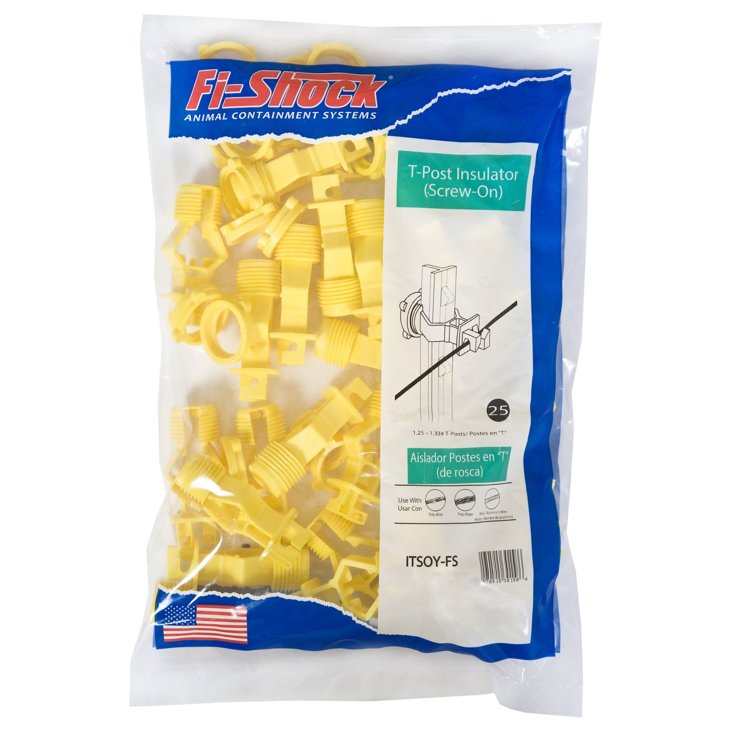 Fi-Shock Itsoy-Fs Screw-On T-Post Insulator