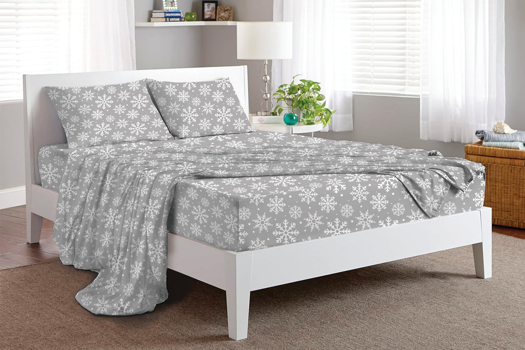 Bliss Casa 4 Piece 100% Cotton Flannel Sheet Set King - High Gsm Deep Pockets, Warm Breathable Flannel Sheet Set. Flannel Bed Se