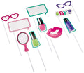 Creative Converting 10-Piece Assorted Photo Booth Props, Sparkle Spa Party!