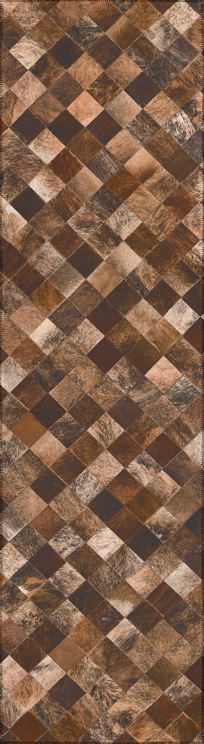 Addison Rugs Laredo Alr32 Brown Washable 2'3" X 7'6" Indoor Outdoor Hallway Runner Rug, Stain Resistant Washable Kitchen Area Carpet For Bathroom, Entry, Patio, Laundry And Bedroom Rug