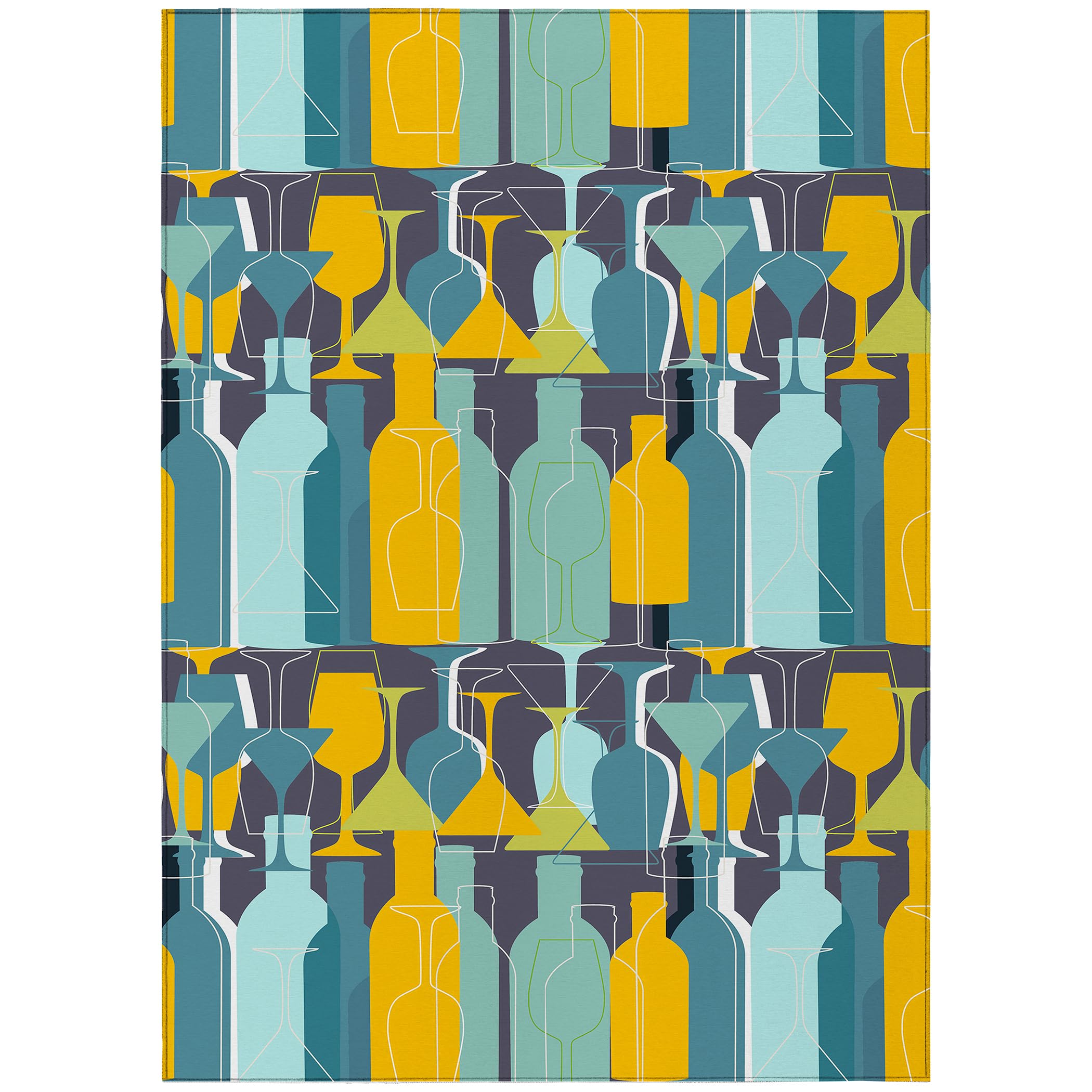 Dalyn Rugs Kendall Ke13 Blue 8' X 10' Indoor Outdoor Area Rug, Easy Clean, Machine Washable, Non Shedding, Bedroom, Living Room, Dining Room, Kitchen, Patio Rug