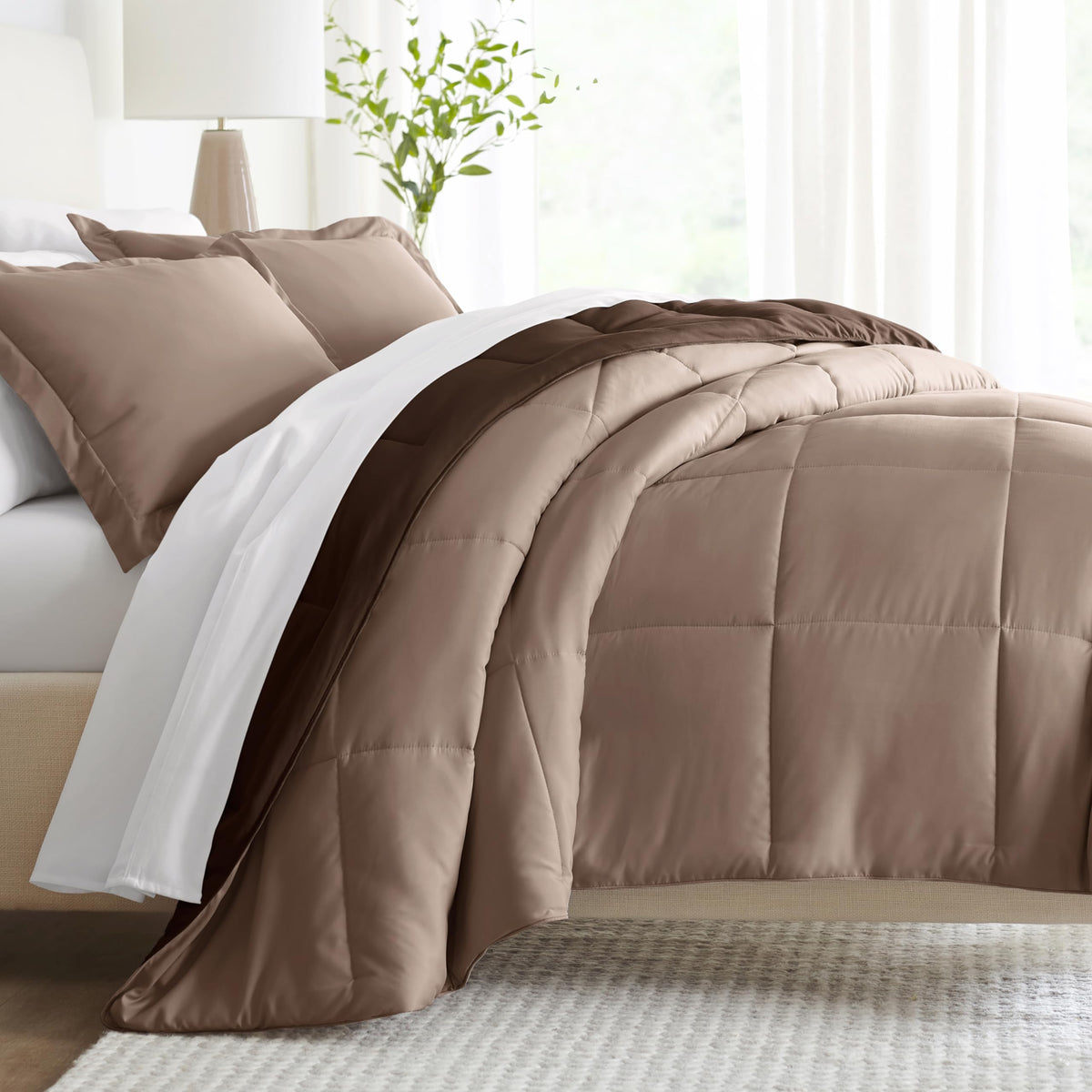 Linen Market Reversible Twin Comforter Set (2 Piece) - Bring Luxury Home with Our Soft and Lightweight Down Alternative Comforte
