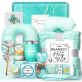 Lucotiya Birthday Gifts For Women Self Care Gifts Get Well Soon Gifts,Ocean Relaxing Spa Gift Basket Care Package With Blanket,