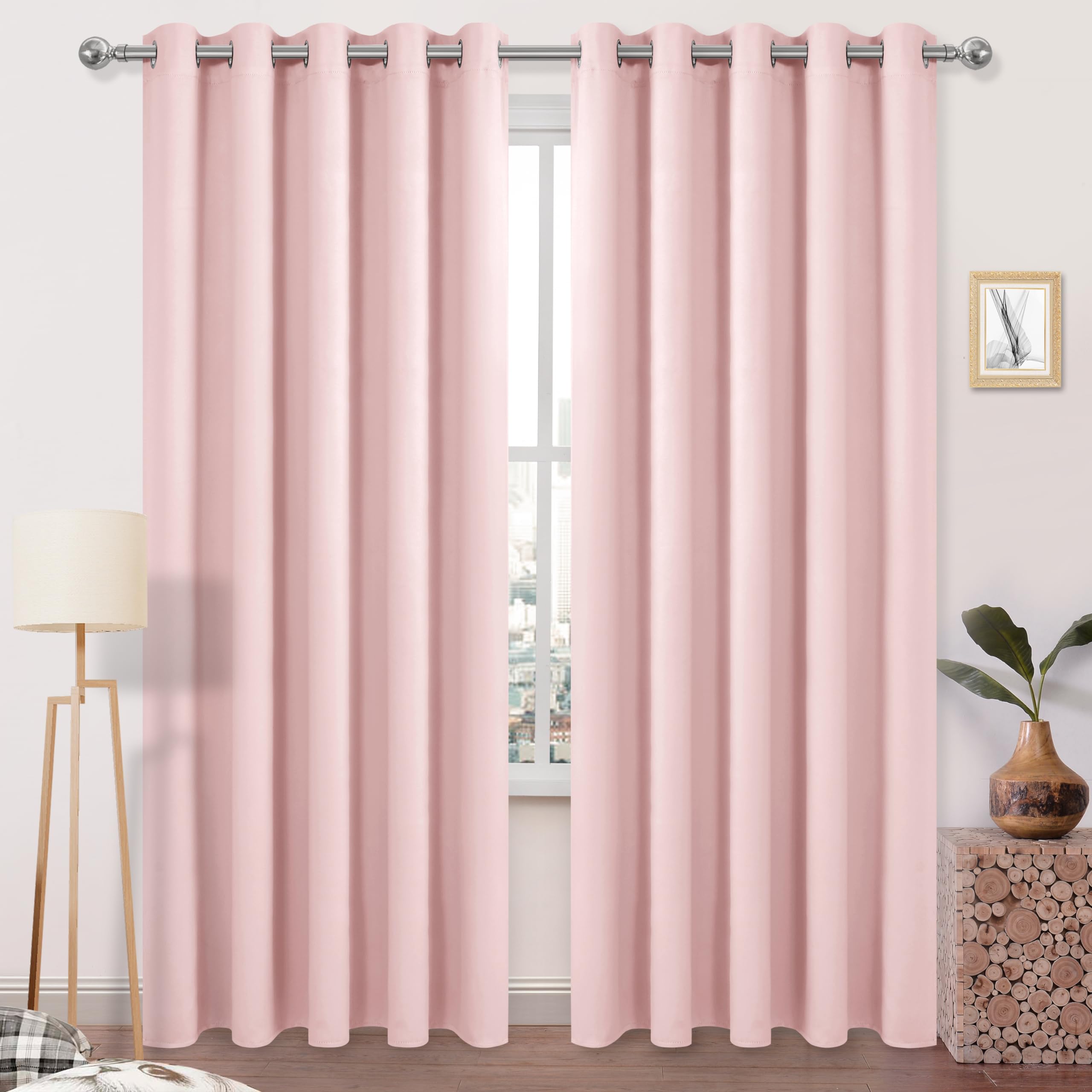 Dwcn Blackout Curtains 84 Inches Long, 60W Inch Wide Curtains Room Drakening Curtains For Bedroom, Extra Wide Curtains For Livin