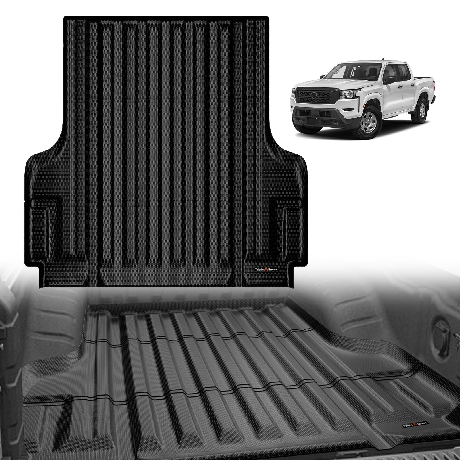 Triplealiners Truck Bed Mat Compatible With 2022 2023 2024 2025 Nissan Frontier Accessories Crew Cab 5Ft Vehicle Perfectly Flush