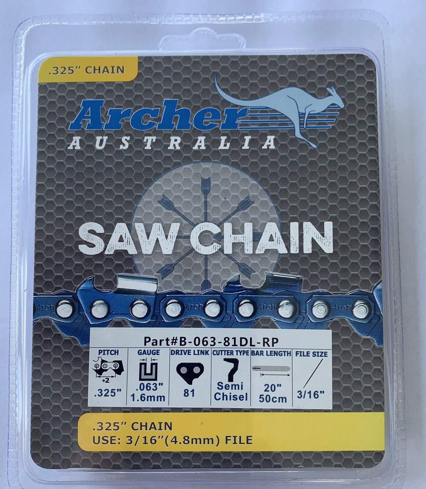 20' .325-063-81Dl Ripping Chainsaw Chain Replaces Stihl Ms261, Ms271, Ms291, K3C-Rp-81E