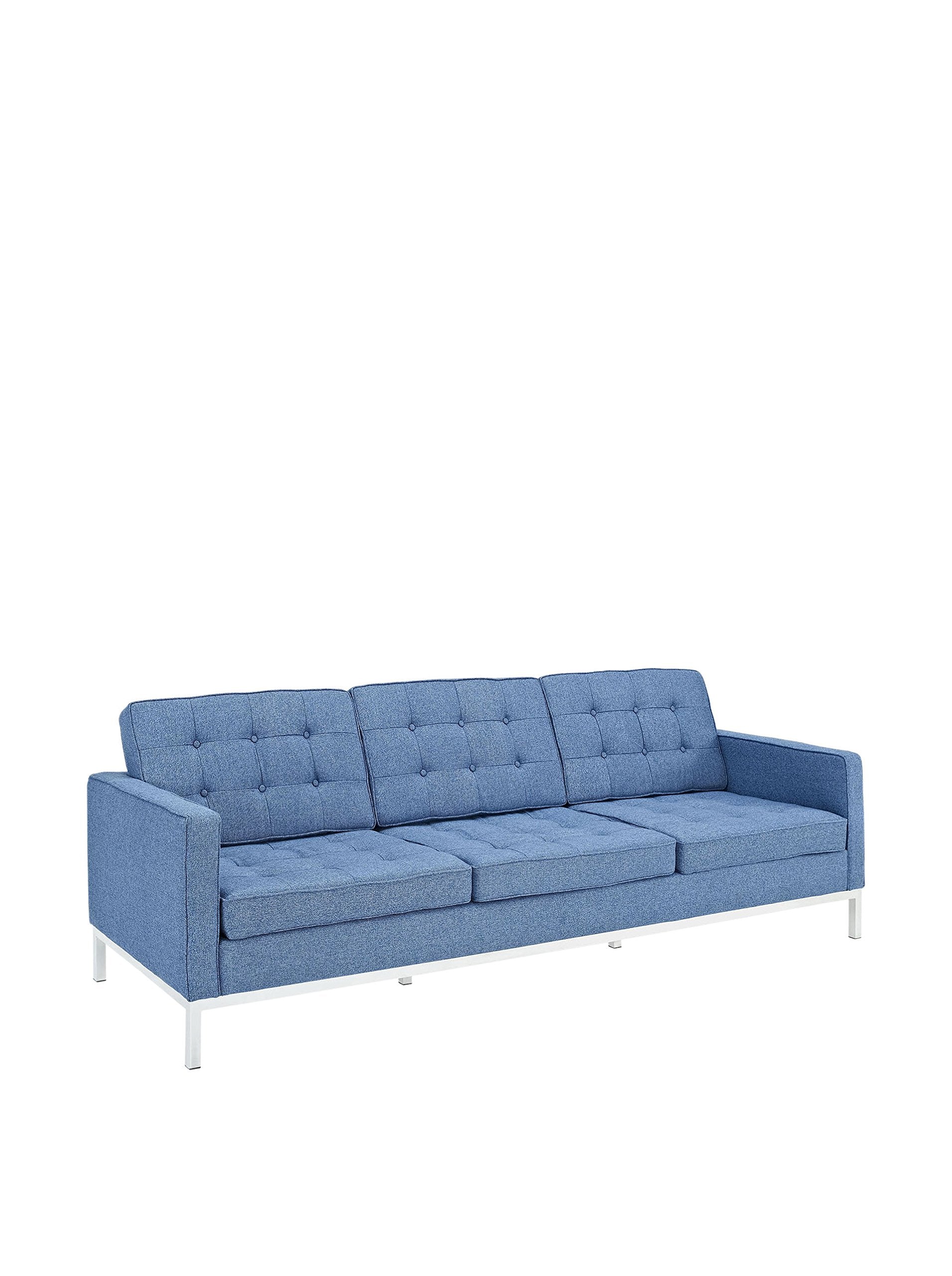 Modway Florence Style Sofa, Tweed, Blue