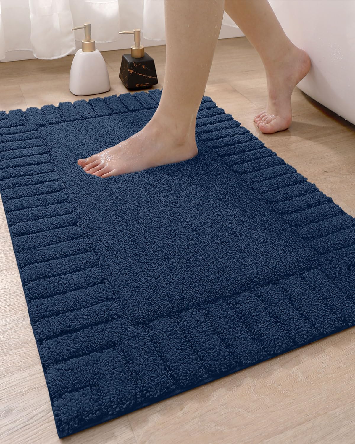 DEXI Bathroom Rugs 24''x43'', Non Slip Bath Mats for Bathroom Floor, Ultra Soft and Absorbent Bath Rug Shower Carpet, Machine Wa