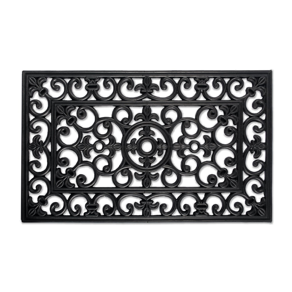 Dii Rubber Doormats Collection All Weather, 18X30, Scroll