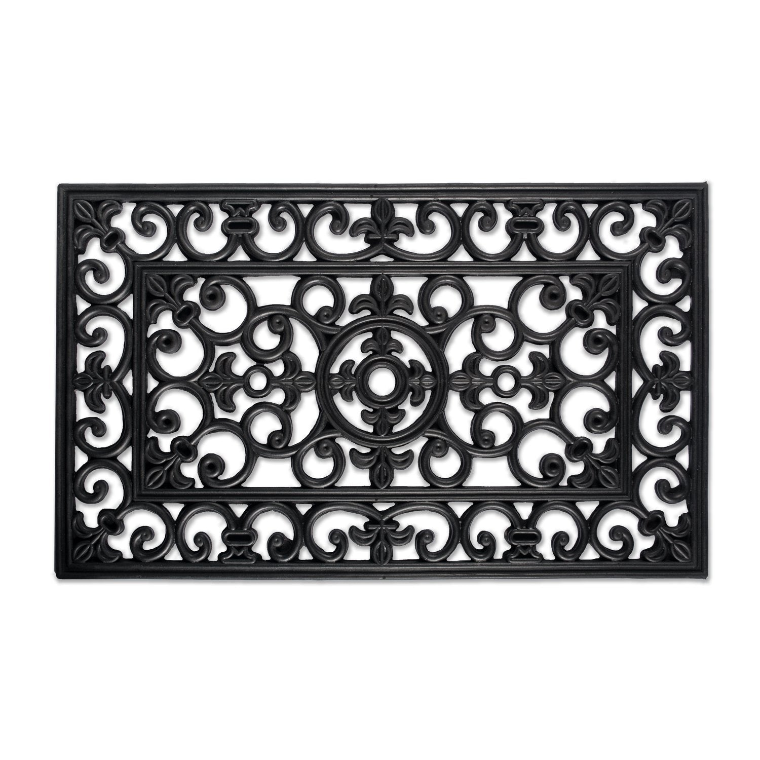 Dii Rubber Doormats Collection All Weather, 18X30, Scroll