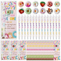 Sayglossy 36 Sets Christmas Donuts Appreciation Gifts Bulk Thank You Ballpoint Pen Resin Ornaments Bookmarks Employee Gifts for 
