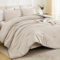 Litanika Comforters Tannish Grey Twin Size, 2 Pieces Lightweight Solid Bedding Set & Collections, All Season Fluffy Bed Set (66X