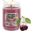 CANDLE-LITE Scented Juicy Black Cherries Fragrance, One 18 oz. Single-Wick Aromatherapy Candle with 110 Hours of Burn Time, Dark