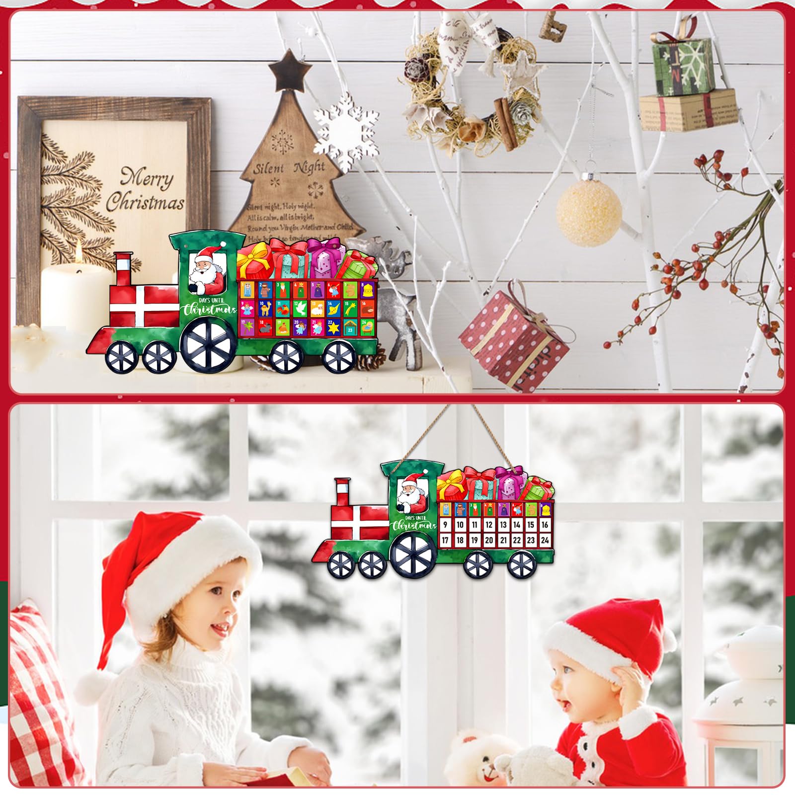 D24Time Christmas Advent Calendar 2023 Santa And Train Days Until Christmas Countdown Calendar Gifts For Kids Christian Advent C