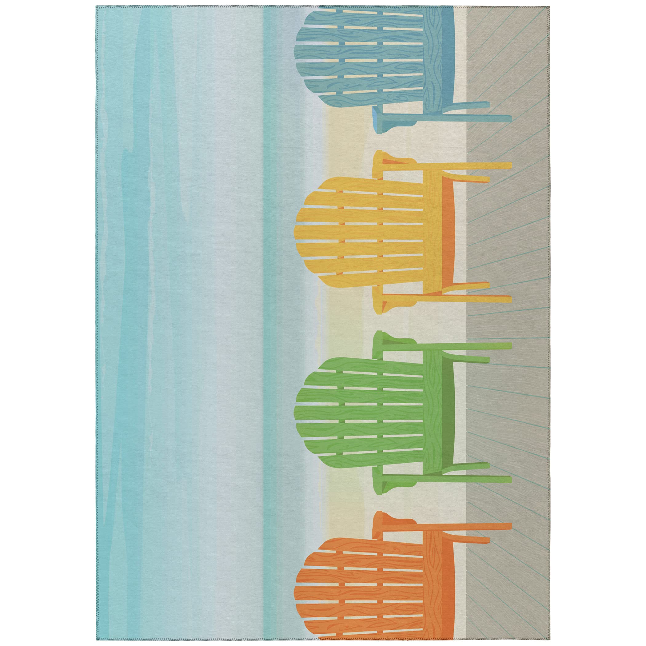 Addison Rugs Harpswell Ahp31 Blue 8' X 10' Indoor Outdoor Rug, Easy Clean, Machine Washable, Non Shedding, Bedroom, Living Room, Dining Room, Kitchen, Patio Rug