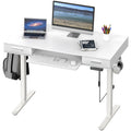 Shw 48-Inch Electric Height Adjustable Desk With Keyboard Tray And Two Drawers