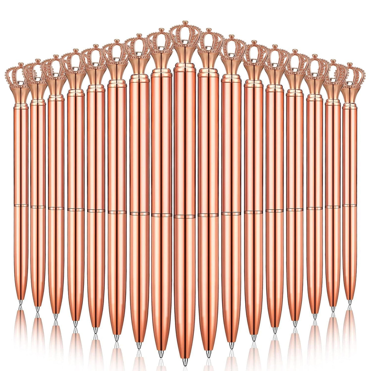24Pcs Crown Keepsake Ballpoint Pens Unique Office School Pens For Valentine'S Day Wedding Birthday Decor Gifts With Heart Burlap