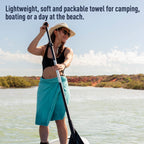 Sea To Summit Portable Pocket Towel For Camping, Gym, And Travel, Large (24 X 48 Inches), Baltic Blue