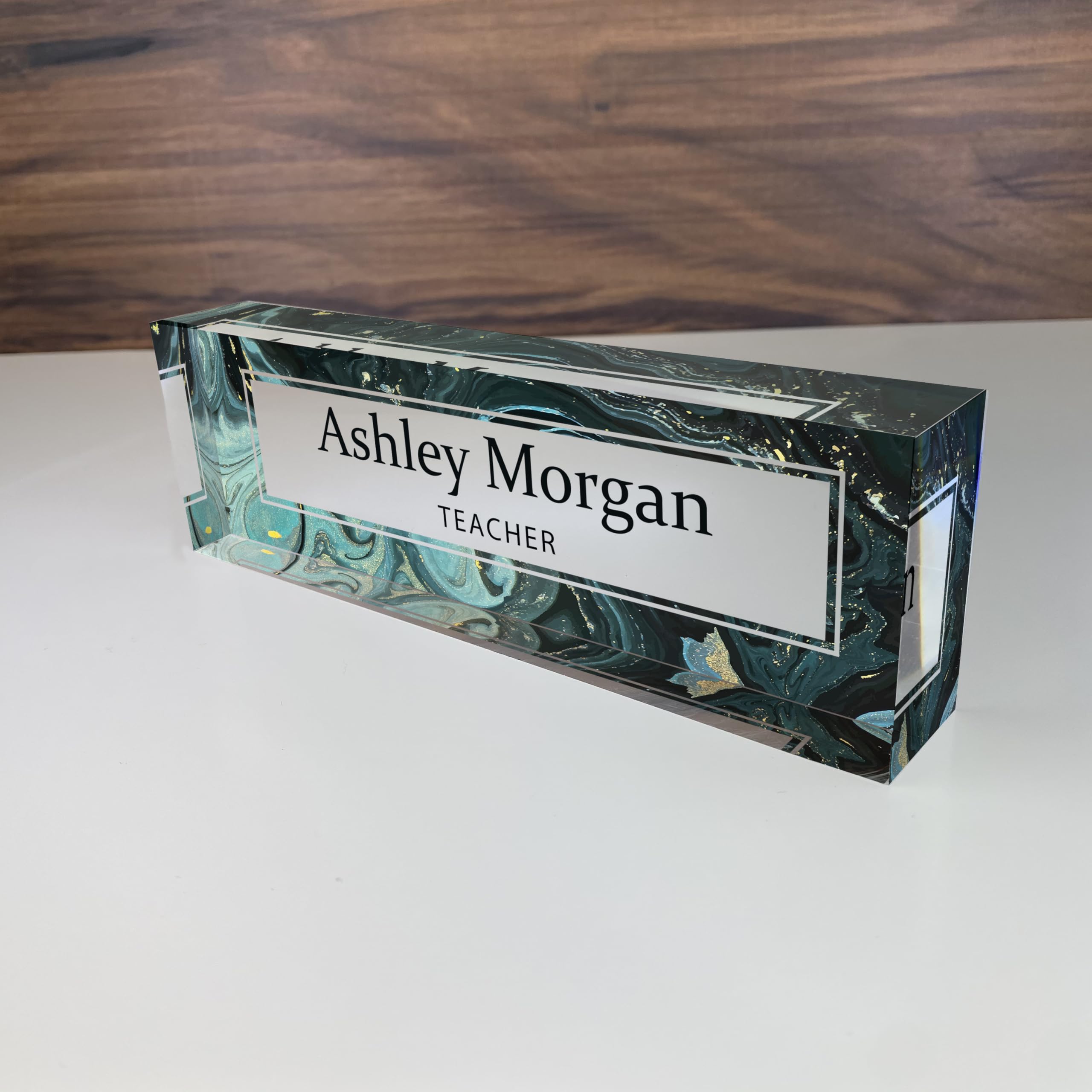 Personalized Desk Name Plate, Custom Acrylic Name Plate, Gift For Her, Dad, Boss, Office Decor, Custom Desk Sign, Unique Desk Ac