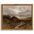 InSimSea Framed Canvas Wall Art Home Decor, Seaside Path Wilderness Landscape Oil Paintings for Wall Decorations, Canvas Wall Ar