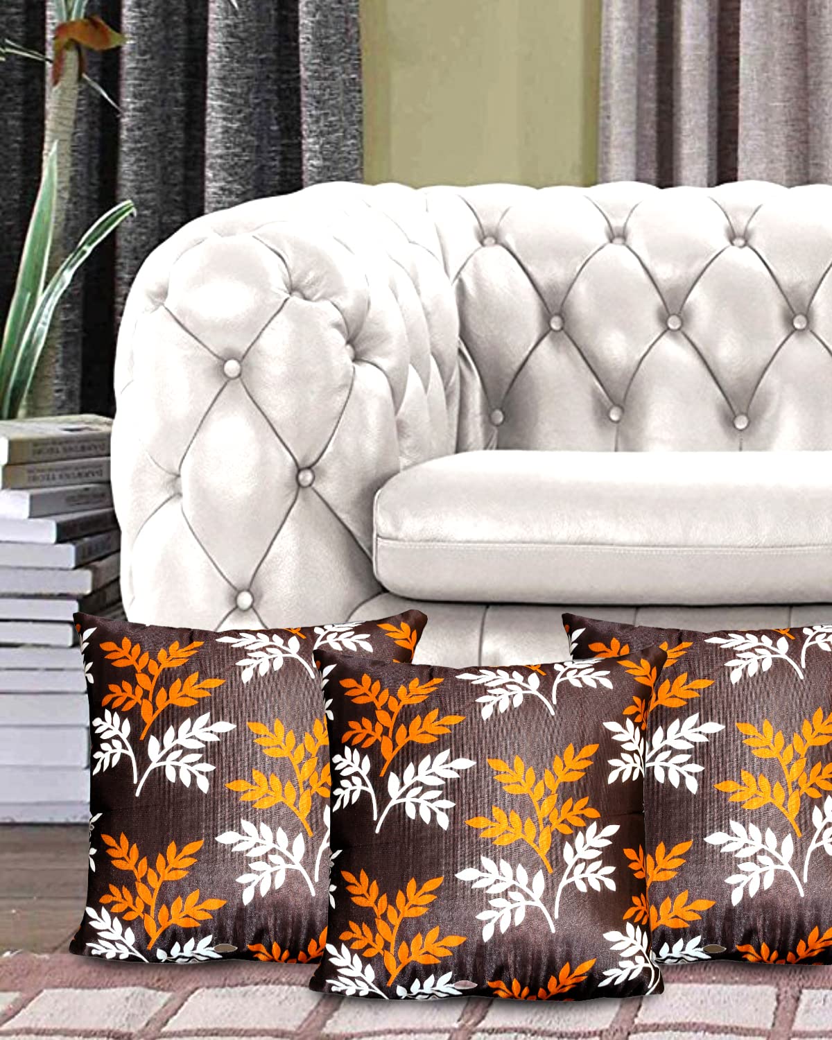 Kanushi Industries Decorative Cushion Covers Set Of 3 (16X16 Inches)(CcR3Pc.)