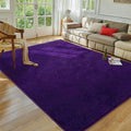 Softlife 6x9 Purple Living Room Rug, Washable Area Rugs for Bedroom, Soft Fluffy Fuzzy Carpet Bedside Rug Indoor Non-Slip Rug fo