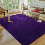 Softlife 6x9 Purple Living Room Rug, Washable Area Rugs for Bedroom, Soft Fluffy Fuzzy Carpet Bedside Rug Indoor Non-Slip Rug fo
