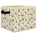 Elefeltclave Mallard Duck Nursery Storage Bins, Rustic Pond Wild Mallard Ducks Collapsible Storage Basket Organizer for Kids Nur