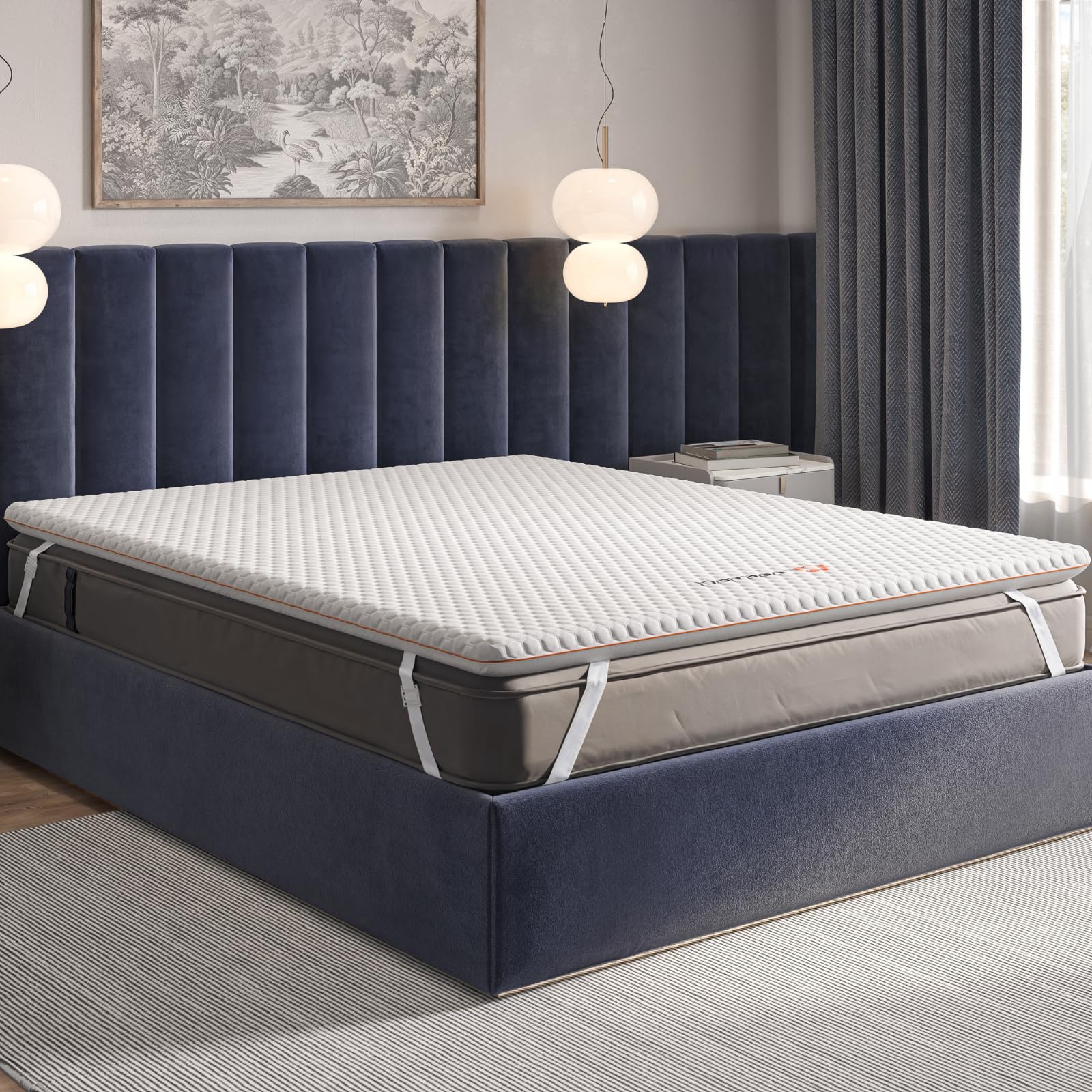 Dormeo Queen Premium Mattress Topper - Octaspring? Technology Bed Toppers Relieving Pressure Points and Optimal Back Support - C