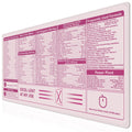 Icasso Excel Cheat Sheet Desk Pad,Excel Mouse Pad Shortcuts,Excel Shortcuts Cheat Sheet Keyboard Mat, Extended Large Xxl Non-Sli