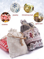 Kalolary Christmas Advent Calendar Bags 24 Days Countdown Calendar Burlap Bags Drawstring Gift Bags For Adults And Kids Diy Cand