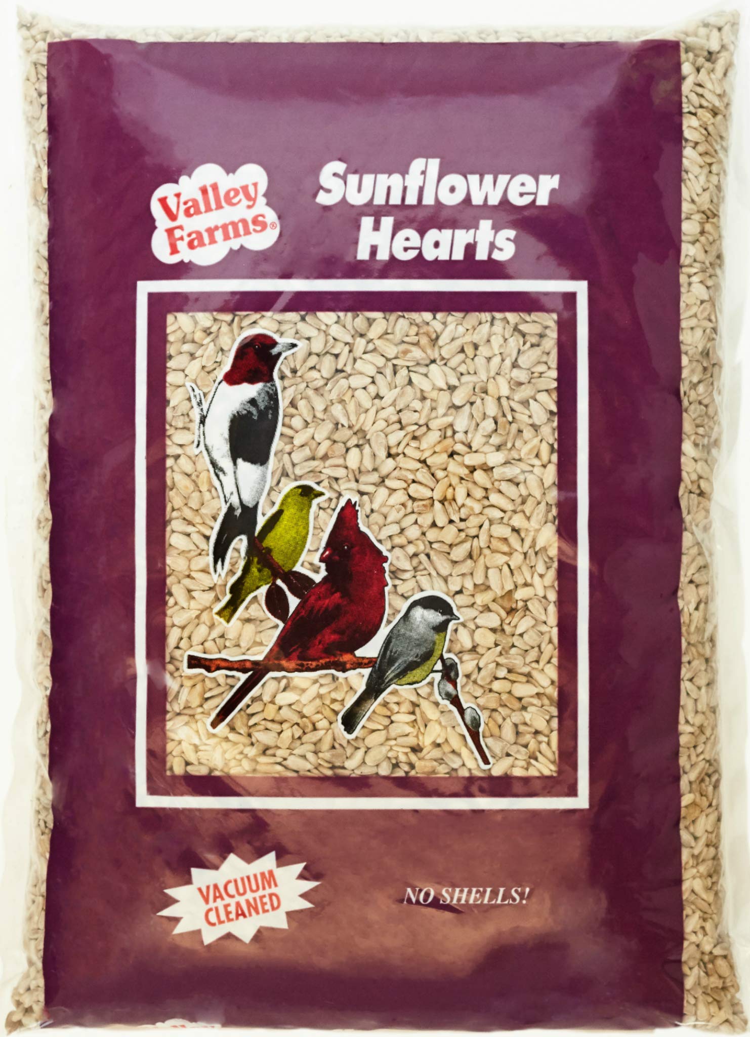 Valley Farms Sunflower Hearts Wild Bird Food - 15 Lbs