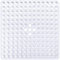 Naoloture White Square Shower Bathtub Mat Non Slip 21x21 Inch, Soft Bath Mat for Inside Shower Tub, Shower Stall Mats for Bathro