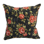 Blazing Needles Printed Throw Pillow, 17", Midnight Rose