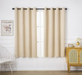 Pi Blackout Curtains,Room Darkening Heat Insulated Ring Top Window Drape For Living Room/Bedroom/Sliding Door 1 Panel (Beige,W52Xl72)