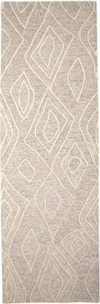 HomeRoots 511870 8 x 11 ft. Tan & Ivory Wool Geometric Hand Tufted Handmade Stain Resistant Rectangle Area Rug