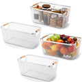 Ziliny 4 Pcs Mesh Wire Baskets for Organizing, Extra Large, Cream White