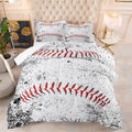 Ninenine Baseball Bedding Sets Queen Size Sports Comforter Sets For Boys White Comforter Set Teen Boy Bedding Set(1Comforter, 1F