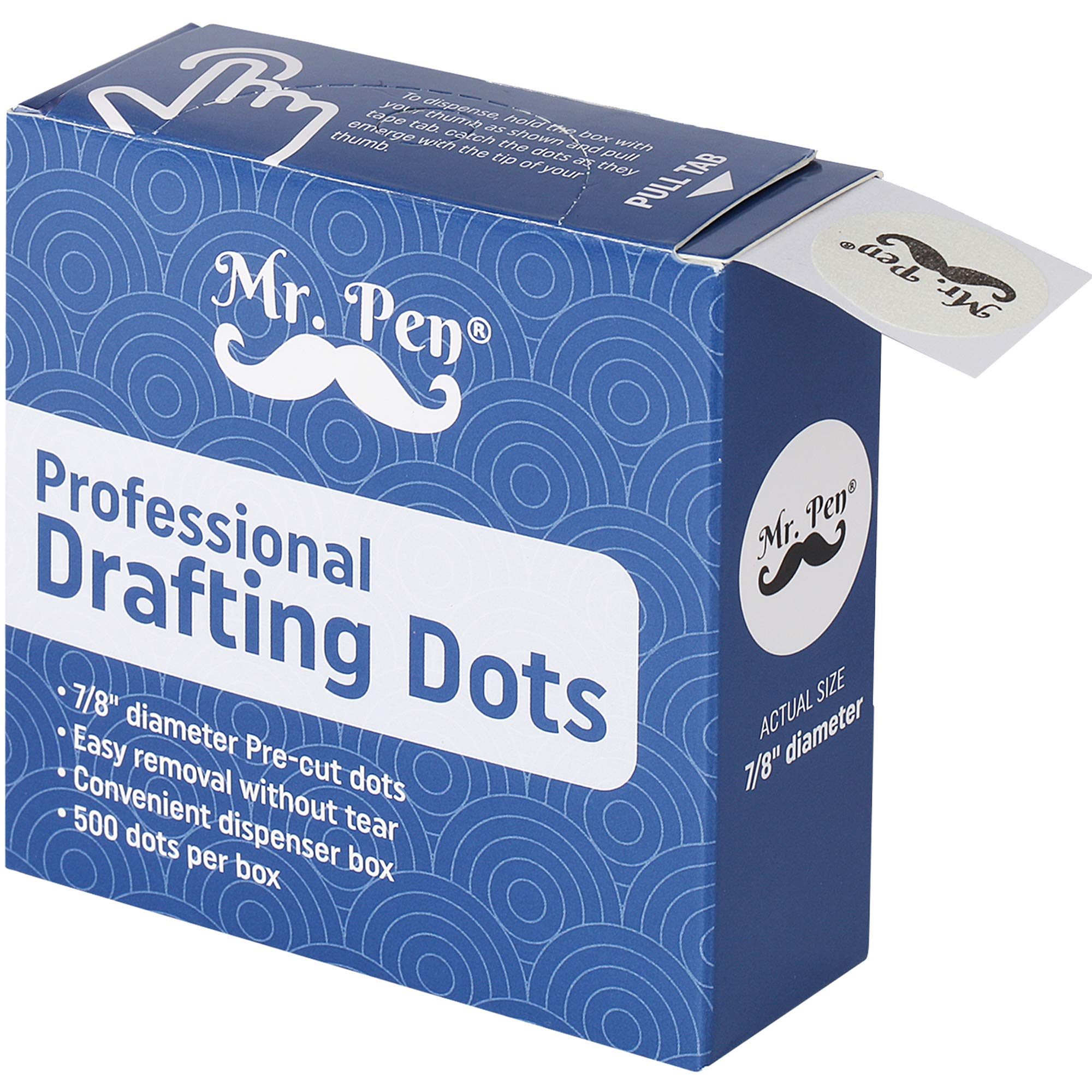 Mr. Pen- Professional Drafting Dots, 500 Pieces, Art Tape, Artist Masking Tape, Architectural Supplies, Stationary For Art And D