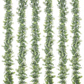 Lvydec 6 Pack Artificial Eucalyptus Garland, Fake Eucalyptus Greenery Garland Wedding Backdrop Arch Wall Decor, 6 Feet/Strand Fa