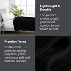 Bare Home Polar Fleece Blanket - Twin/Twin Xl Blanket - Black - Warm & Cozy - Premium Fleece - Blanket For Bed, Sofa, Camping, T