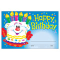 Trend Enterprises, Inc. Happy Birthday Cake Recognition Awards, 30 Ct, Multicolor, 8-1/2 X 5-1/2 In (T-81017)