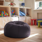 Flash Furniture Dillon Small Bean Bag Chair for Kids and Teens, Foam-Filled Beanbag Chair with Machine Washable Cover, Gray
