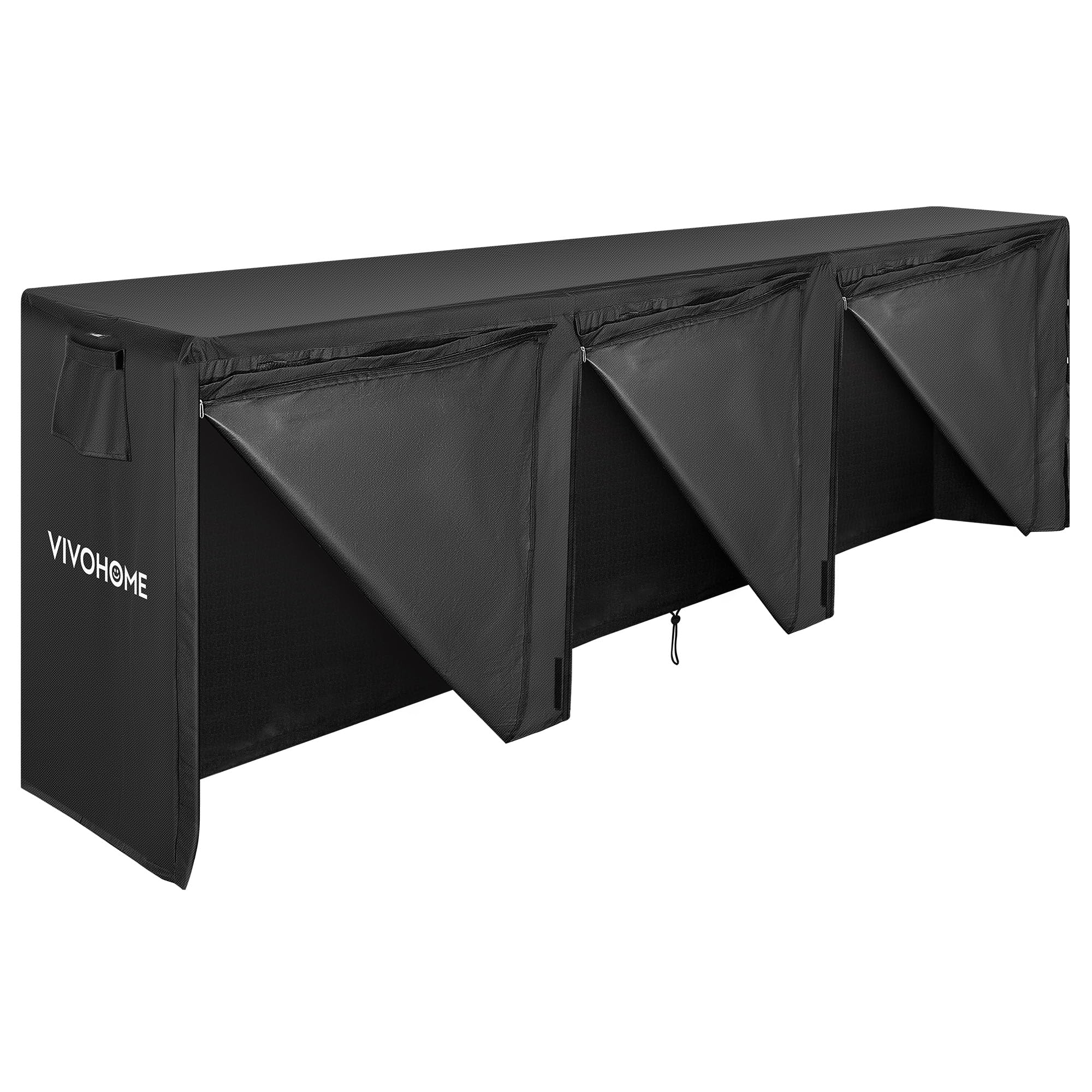 Vivohome 12Ft Waterproof Firewood Log Rack Cover, Heavy Duty 600D Oxford Outdoor Weather Resistant Fire Wood Storage Holder Cove