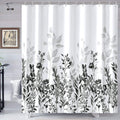 Neasow Black And Grey Shower Curtain, Watercolor Floral Bathroom Curtain Black And White Shower Curtains 72  72 Inches