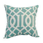 Blazing Needles Outdoor Geometric Polyester Throw Pillow, 17", Kirkwood Pool 4 Count