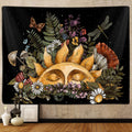 Boho Sun Extra Large Tapestry For Bedroom Aesthetic, Vintage Mushroom Botanical Plant Art Tapestries Wall Hanging For College Do