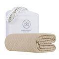 Threadmill Luxury Cotton Blankets | All-Season Cozy 100% Cotton | Criss Cross Jacquard Soft & Lightweight Coverlet Fits Californ