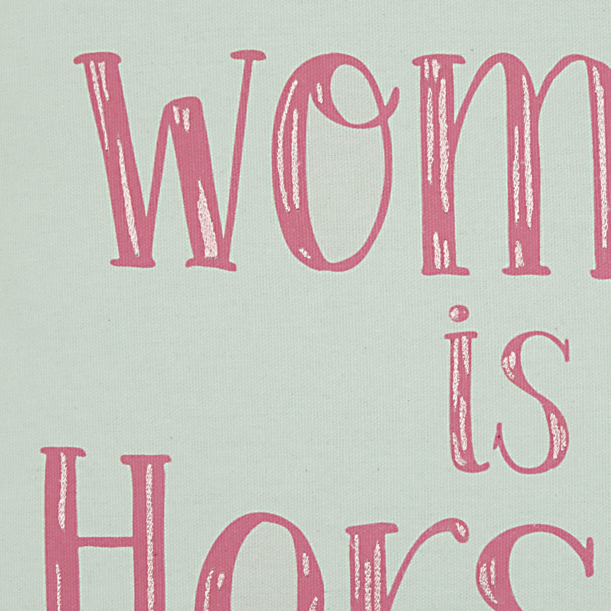 HomeRoots Grey Cotton Successful Woman Pink Decroative Throw Pillow